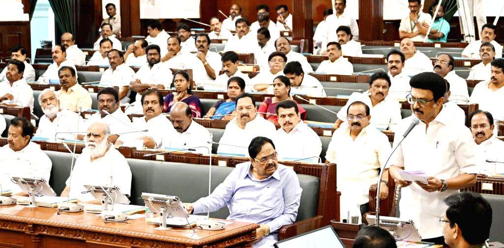 Tamil Nadu CM MK Stalin speaks during the budget session