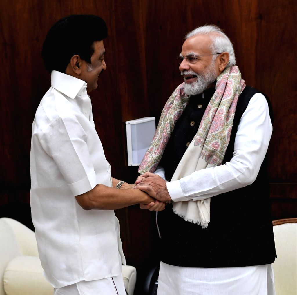 Free Photo: Tamil Nadu CM Stalin meets PM Modi and Congress President.