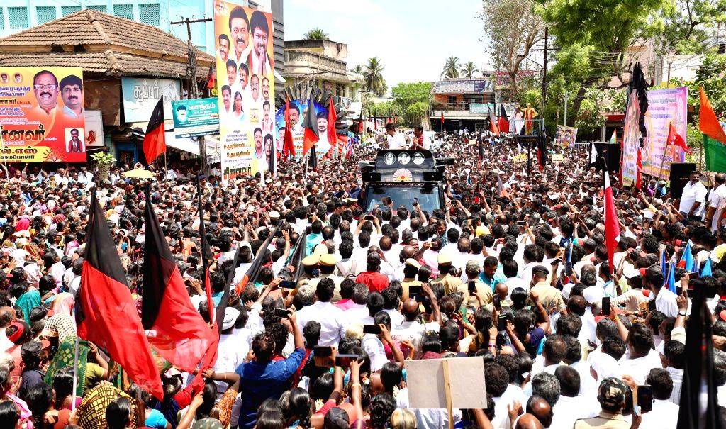 Tamil Nadu Minister and DMK leader Udhayanidhi Stalin during an ...