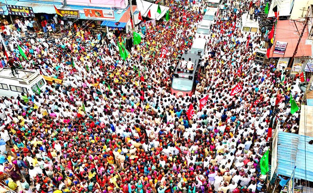 Deputy CM Udhayanidhi Stalin campaigns for AM Shahjahan in Kumbakonam