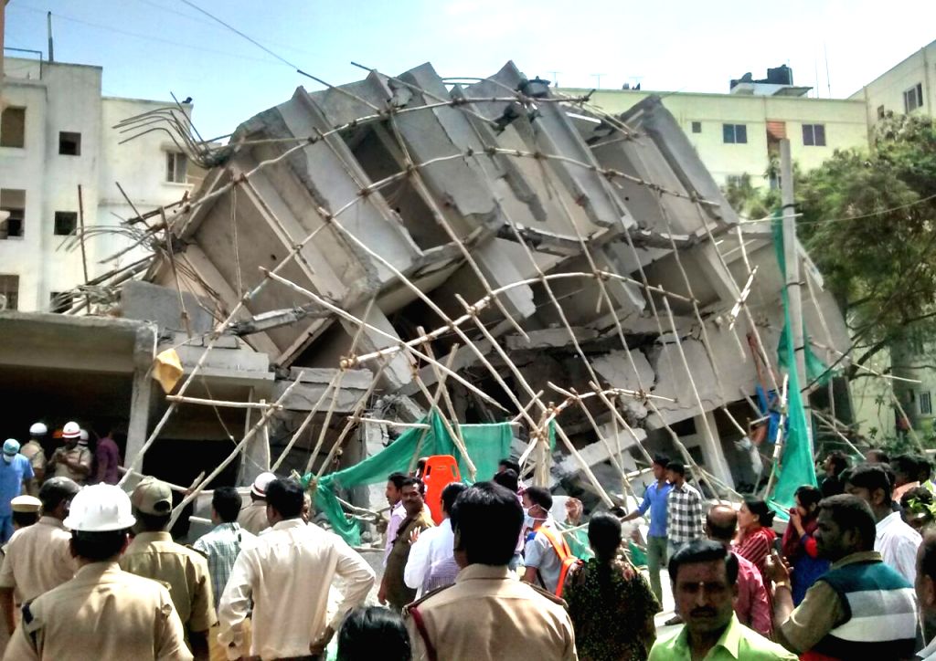 Under-construction building collapses in Bengaluru