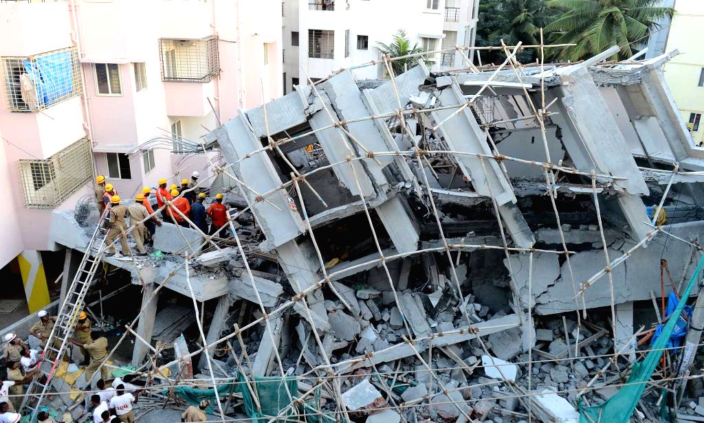 Under-construction building collapses in Bengaluru