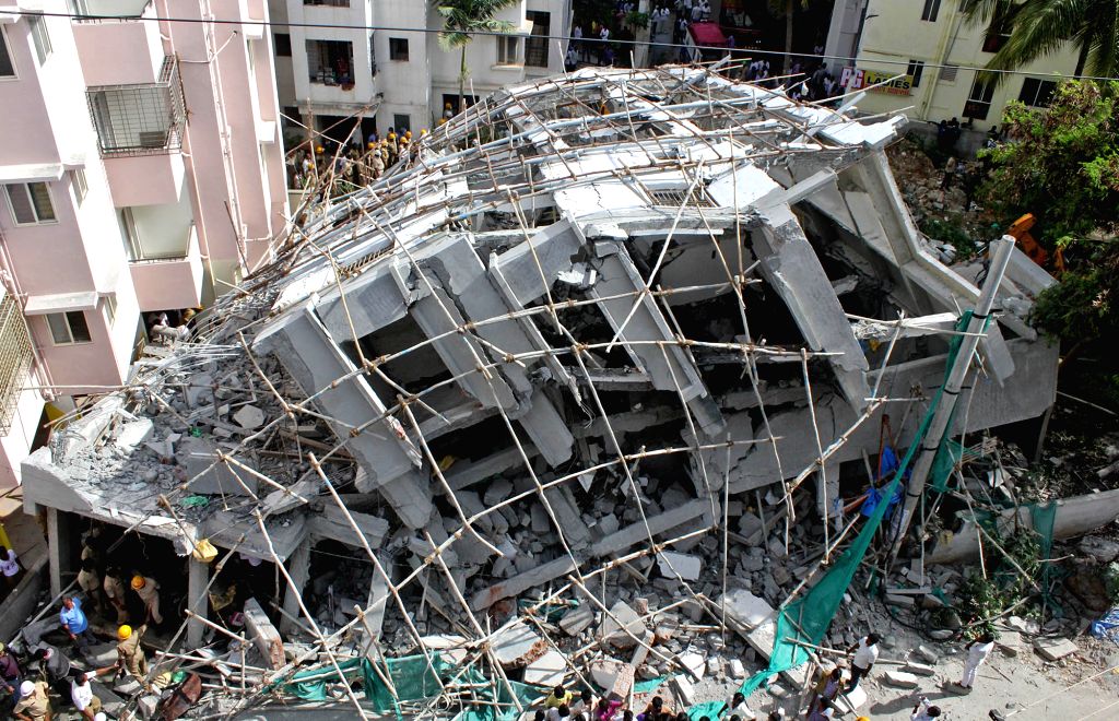 Under-construction building collapses in Bengaluru