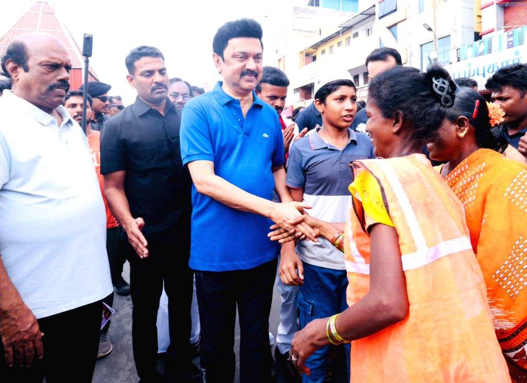 Tiruvannamalai : Tamil Nadu Chief Minister MK Stalin during an election ...
