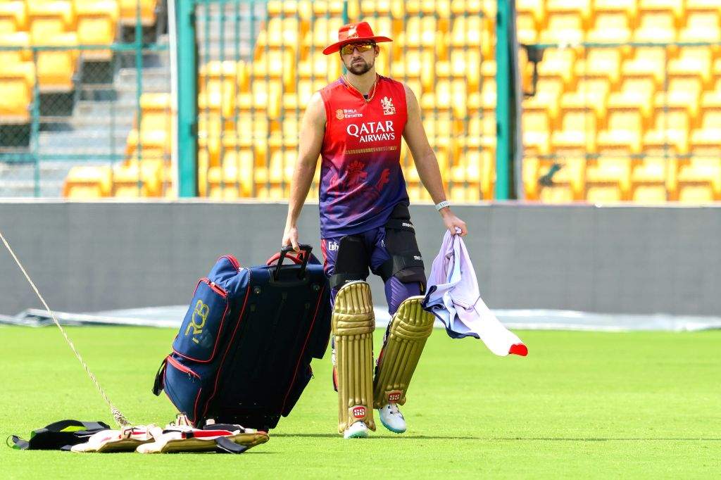 Training session ahead of the IPL match between RCB and KKR