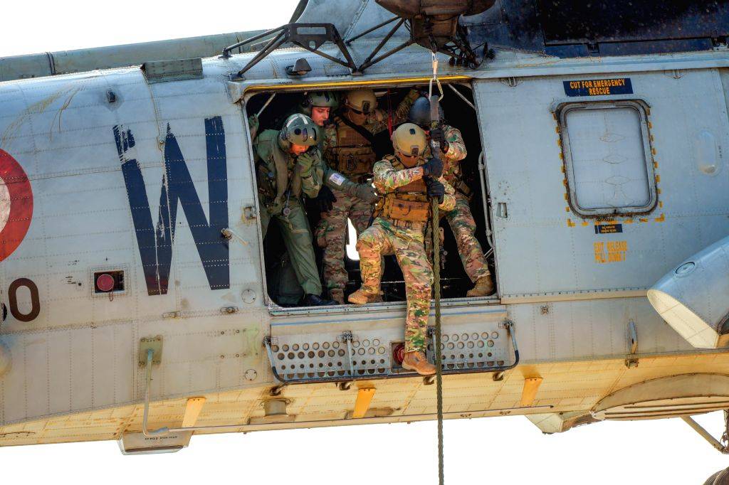 Tri-Service Exercise conducted at Madhavpur Beach