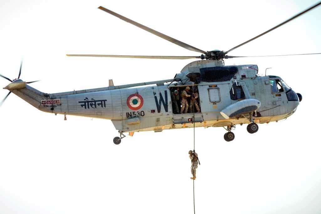 Tri-Service Exercise conducted at Madhavpur Beach