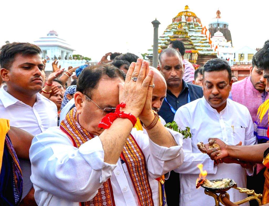 Union Minister and BJP National President JP Nadda offers prayer to the ...