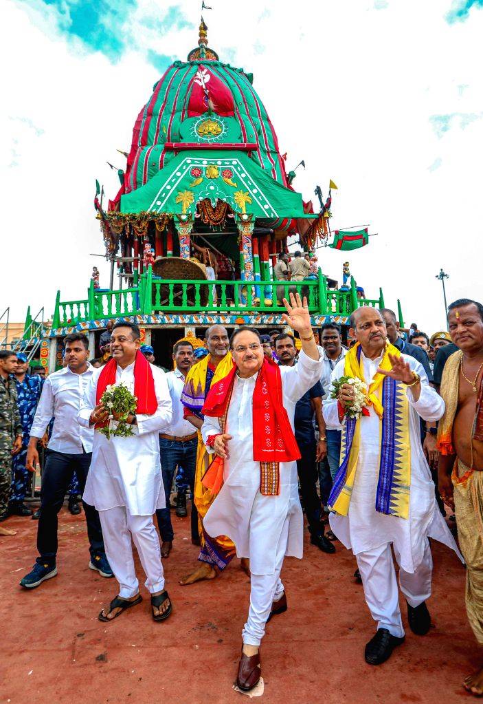 Union Minister and BJP National President JP Nadda offers prayer to the ...