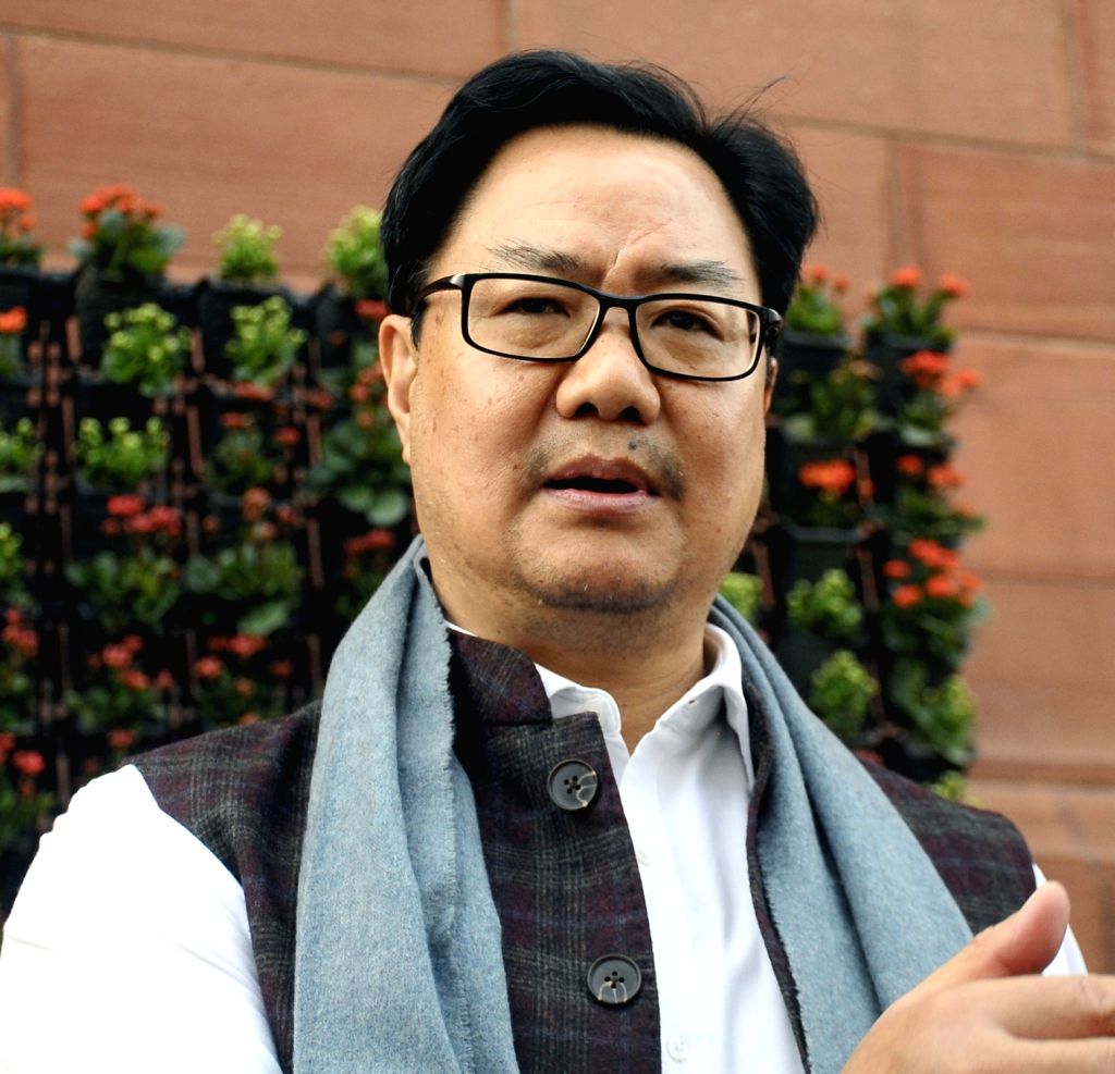 Union Minister Kiren Rijiju at Parliament