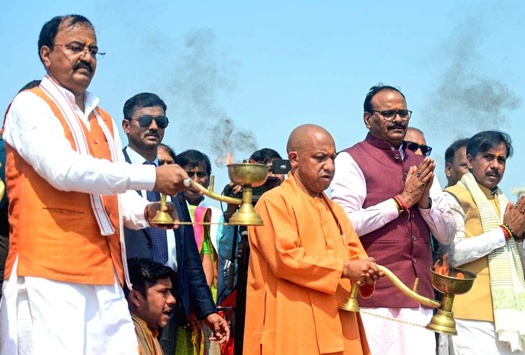UP CM Yogi Adityanath offers prayer as Maha Kumbh Mela 2025 concludes