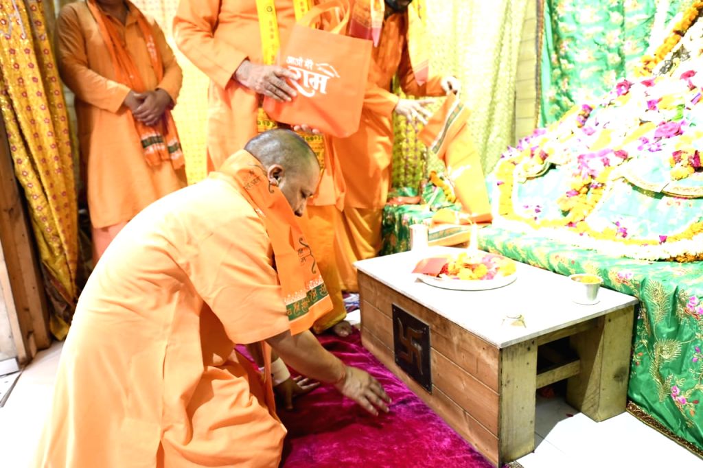 Uttar Pradesh Chief Minister Yogi Adityanath offers prayers at Ram temple