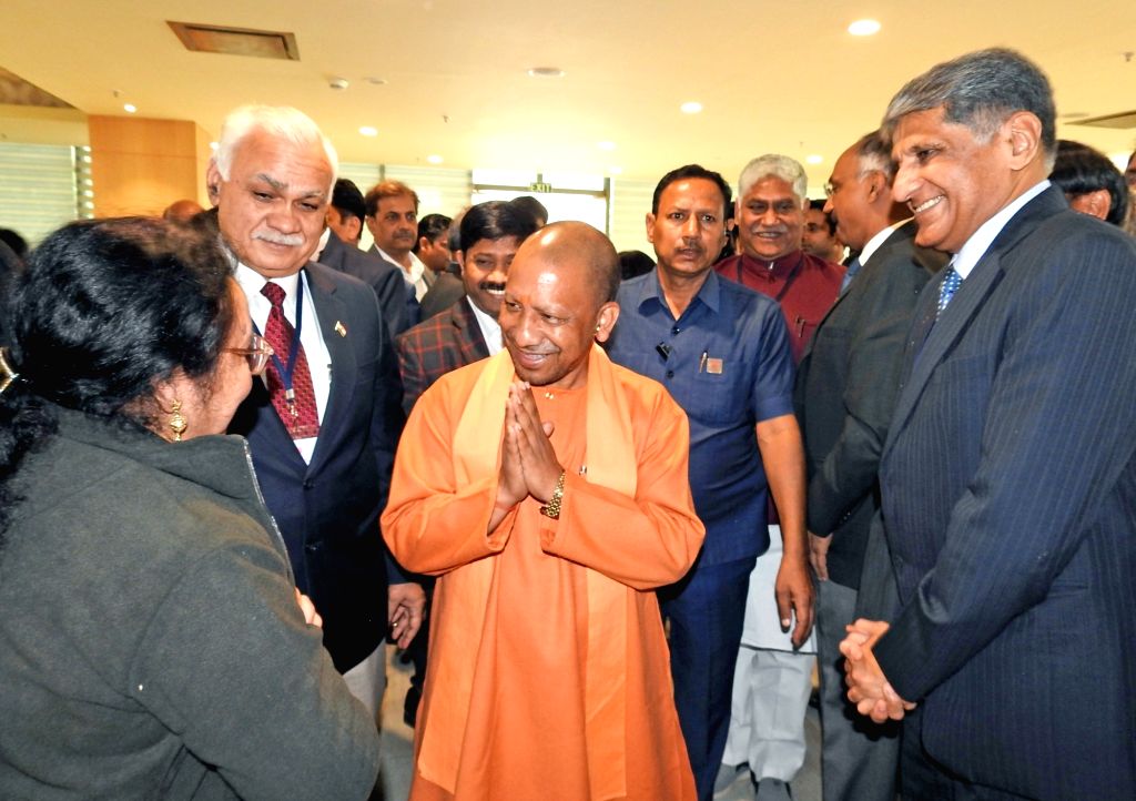 Uttar Pradesh Chief Minister Yogi Adityanath while attending Curtain ...