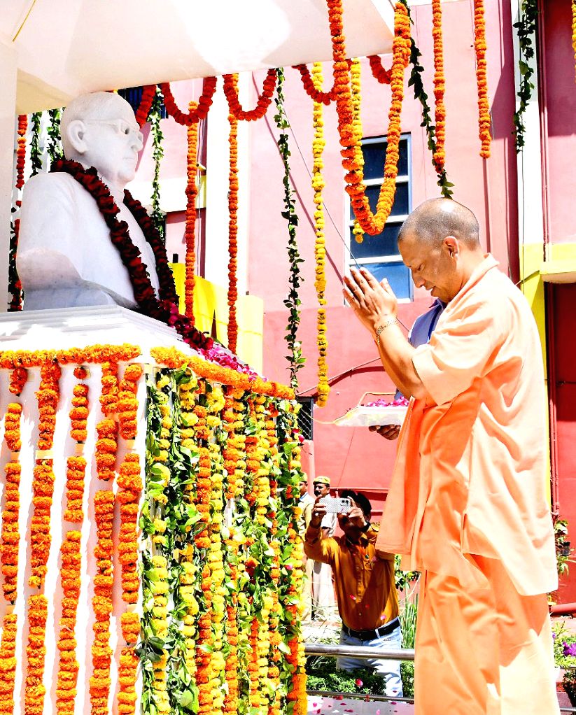 Uttar Pradesh Chief Minister Yogi Adityanath during the inauguration of ...