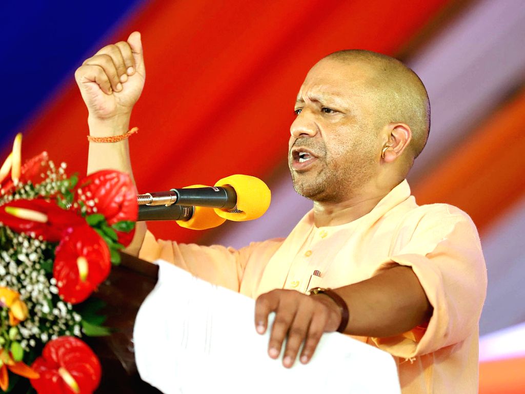 Uttar Pradesh Chief Minister Yogi Adityanath addresses the 'Jan ...