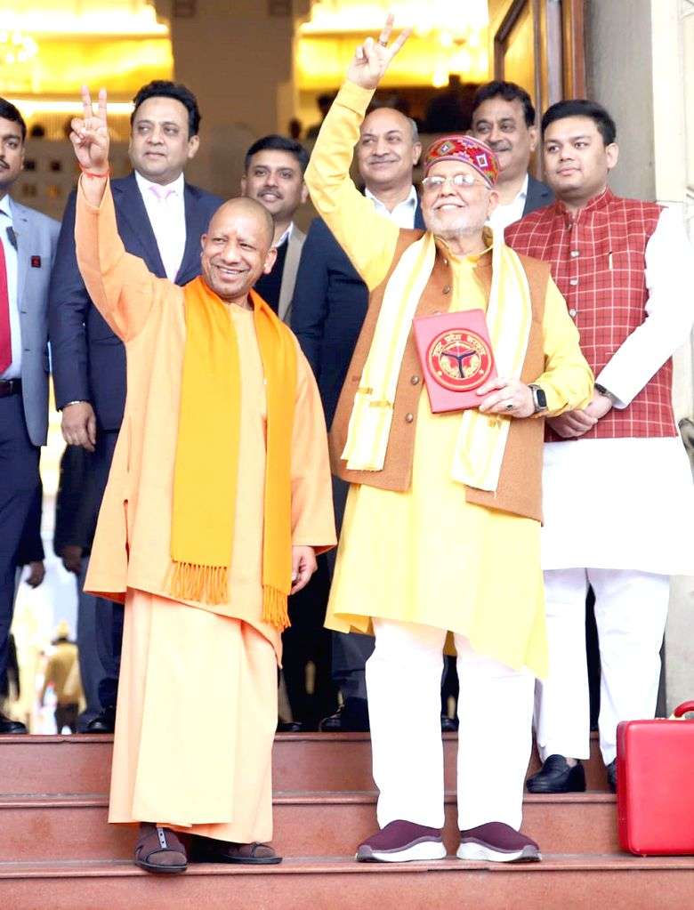 Uttar Pradesh Chief Minister Yogi Adityanath along with Finance ...