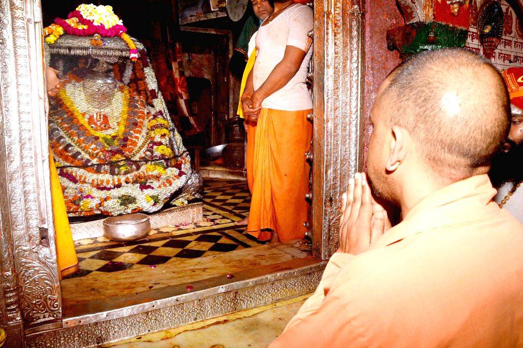 Uttar Pradesh Chief Minister Yogi Adityanath offers prayer at the ...