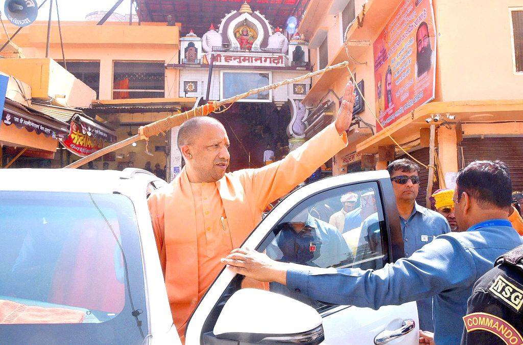Uttar Pradesh Chief Minister Yogi Adityanath offers prayer at the ...