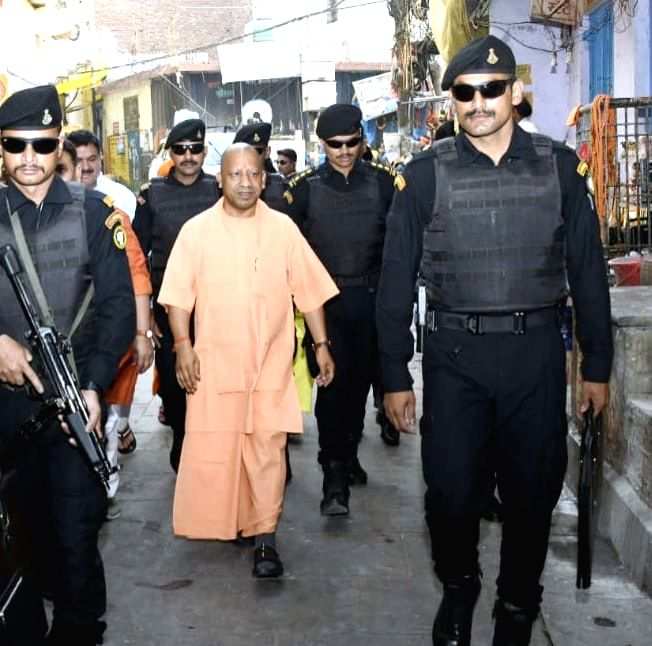 Uttar Pradesh Chief Minister Yogi Adityanath offers prayers at the Shri ...