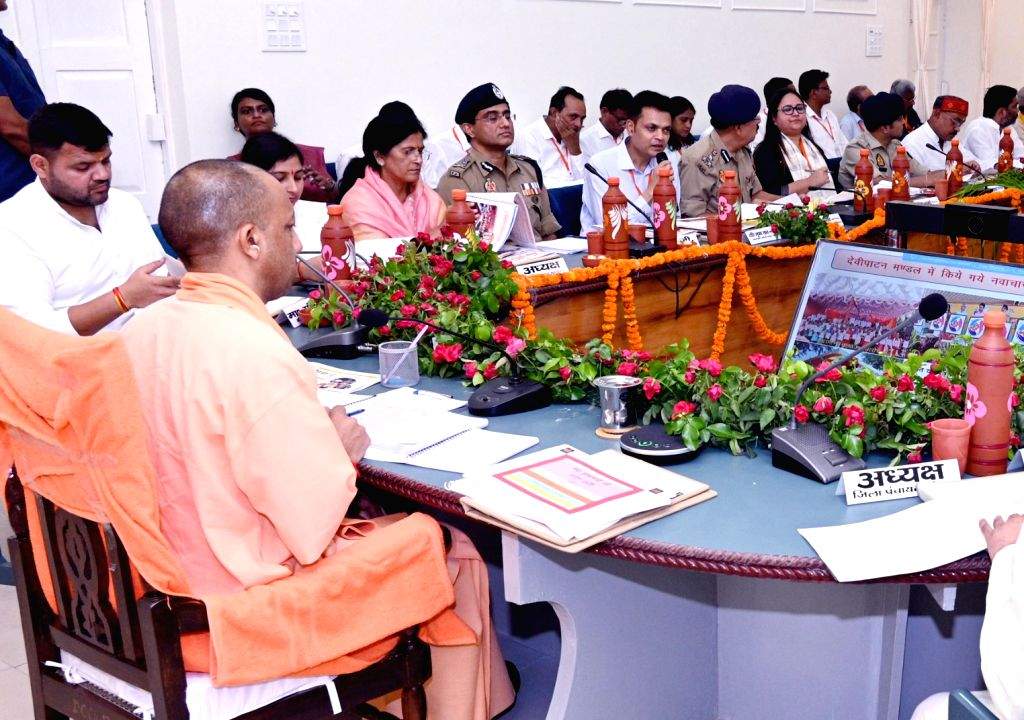 Uttar Pradesh Chief Minister Yogi Adityanath holds a review meeting ...