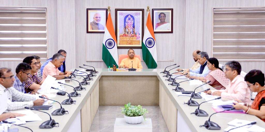 Uttar Pradesh Chief Minister Yogi Adityanath holds a meeting regarding ...