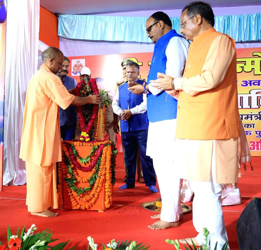 Uttar Pradesh Chief Minister Yogi Adityanath takes part in the 'Sri ...