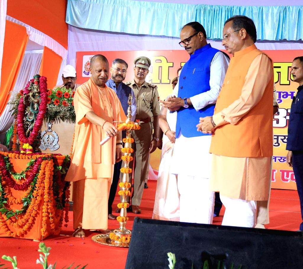 Uttar Pradesh Chief Minister Yogi Adityanath takes part in the 'Sri ...