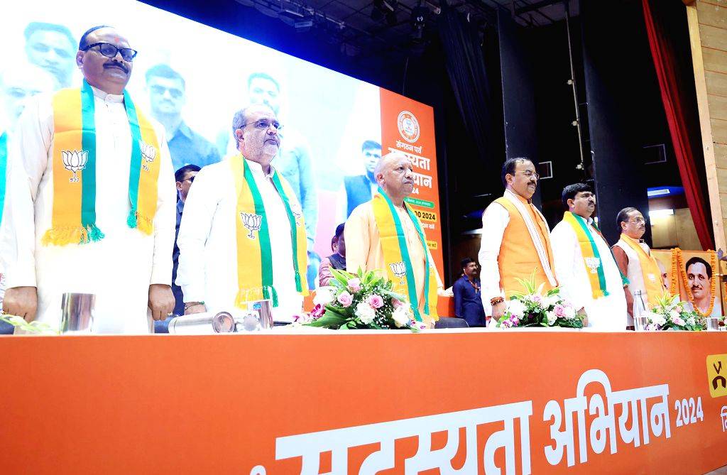 Uttar Pradesh Chief Minister Yogi Adityanath participates in the ...