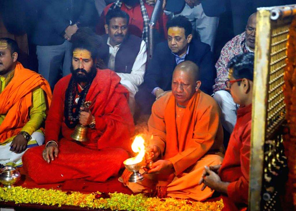 Uttar Pradesh Chief Minister Yogi Adityanath offers prayer at Shri Bade ...