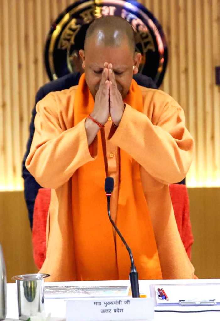 Uttar Pradesh Chief Minister Yogi Adityanath chairs a meeting with ...