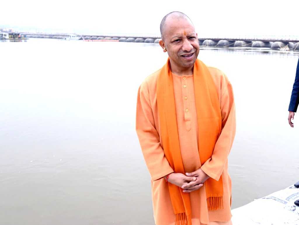 Uttar Pradesh Chief Minister Yogi Adityanath inspects the preparations ...