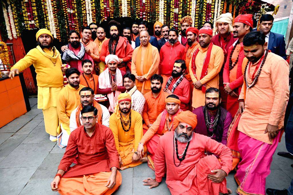 Uttar Pradesh Chief Minister Yogi Adityanath offers prayer at Shri Bade ...
