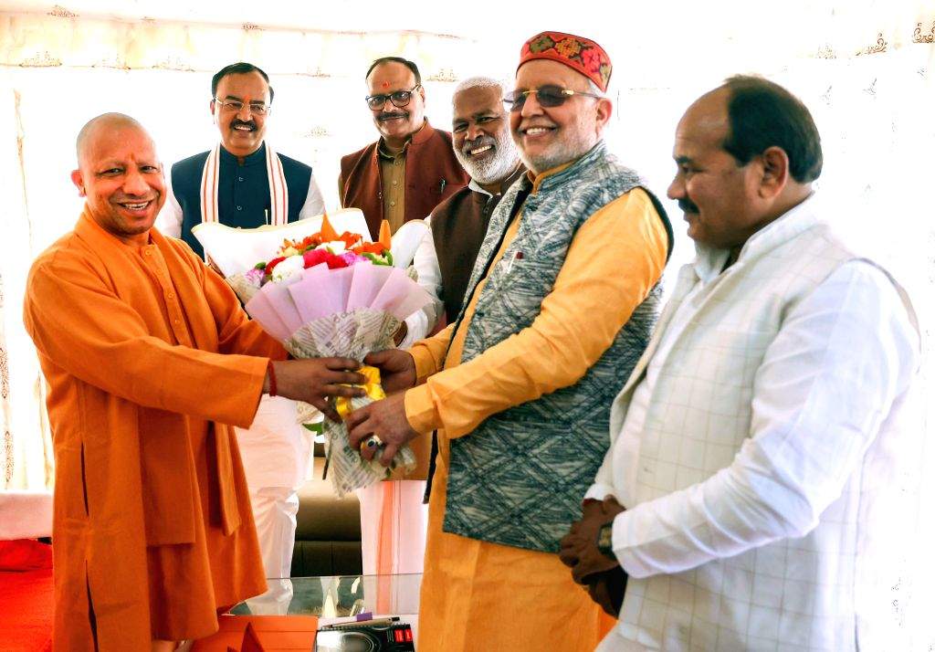 Uttar Pradesh Chief Minister Yogi Adityanath chairs the meeting of the ...