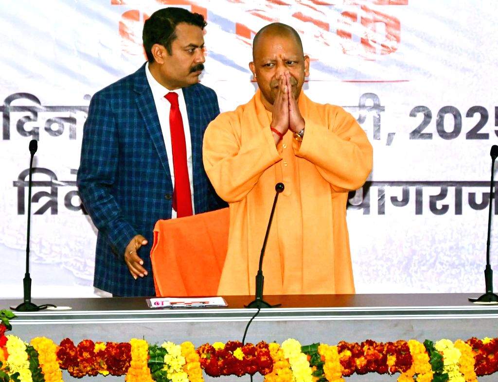 Uttar Pradesh Chief Minister Yogi Adityanath chairs the meeting of the ...