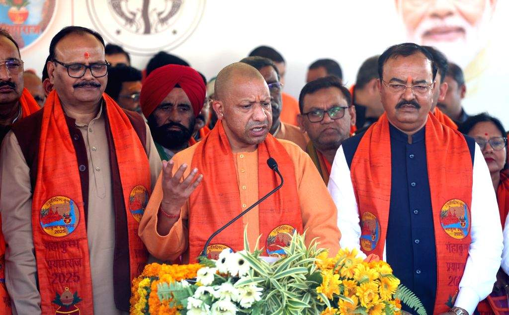 Uttar Pradesh Chief Minister Yogi Adityanath addresses after the ...