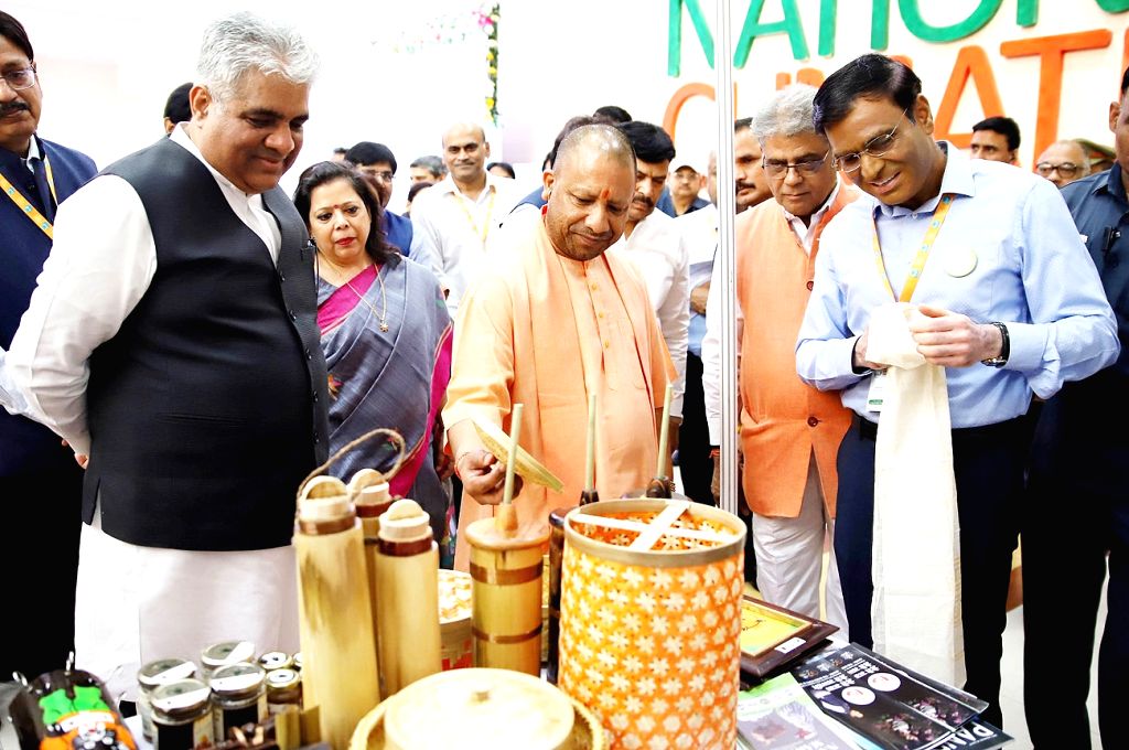 Uttar Pradesh Chief Minister Yogi Adityanath with Union Minister ...