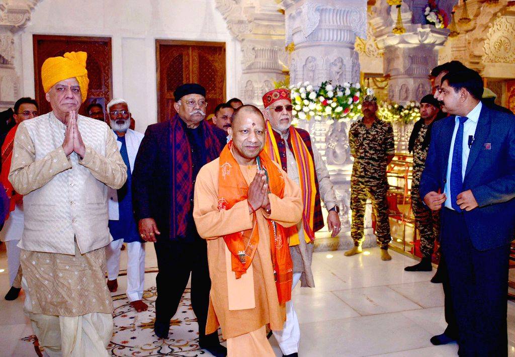 Uttar Pradesh Chief Minister Yogi Adityanath with UP Assembly Speaker ...