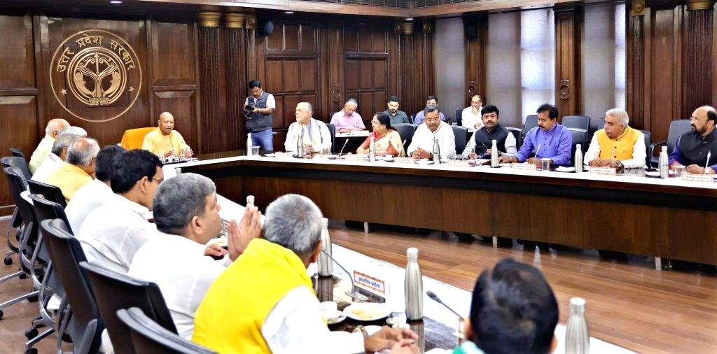 Uttar Pradesh CM Yogi Adityanath chairs a meeting with his Council of ...