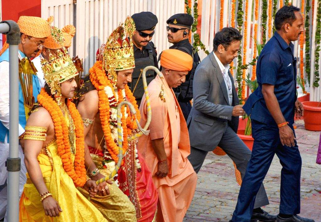 Uttar Pradesh CM Yogi Adityanath during Deepotsav celebrations