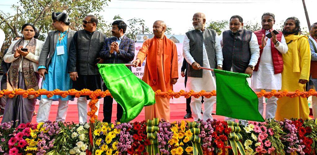 Uttar Pradesh CM Yogi Adityanath flags off 'Mahakumbh Special Buses