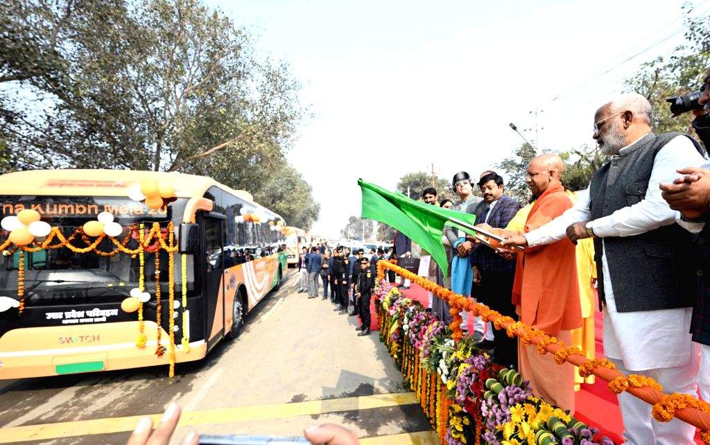 Uttar Pradesh CM Yogi Adityanath flags off 'Mahakumbh Special Buses