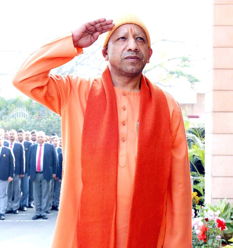 Uttar Pradesh CM Yogi Adityanath hoists the National Flag on the ...