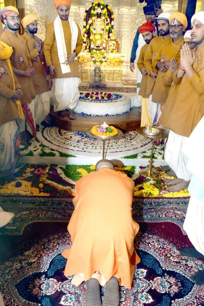 Uttar Pradesh CM Yogi Adityanath offers prayer at Ram Janmabhoomi Temple