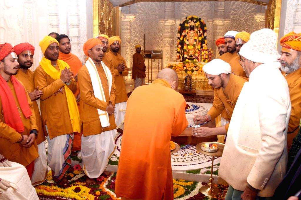 Uttar Pradesh CM Yogi Adityanath offers prayer at Ram Janmabhoomi Temple