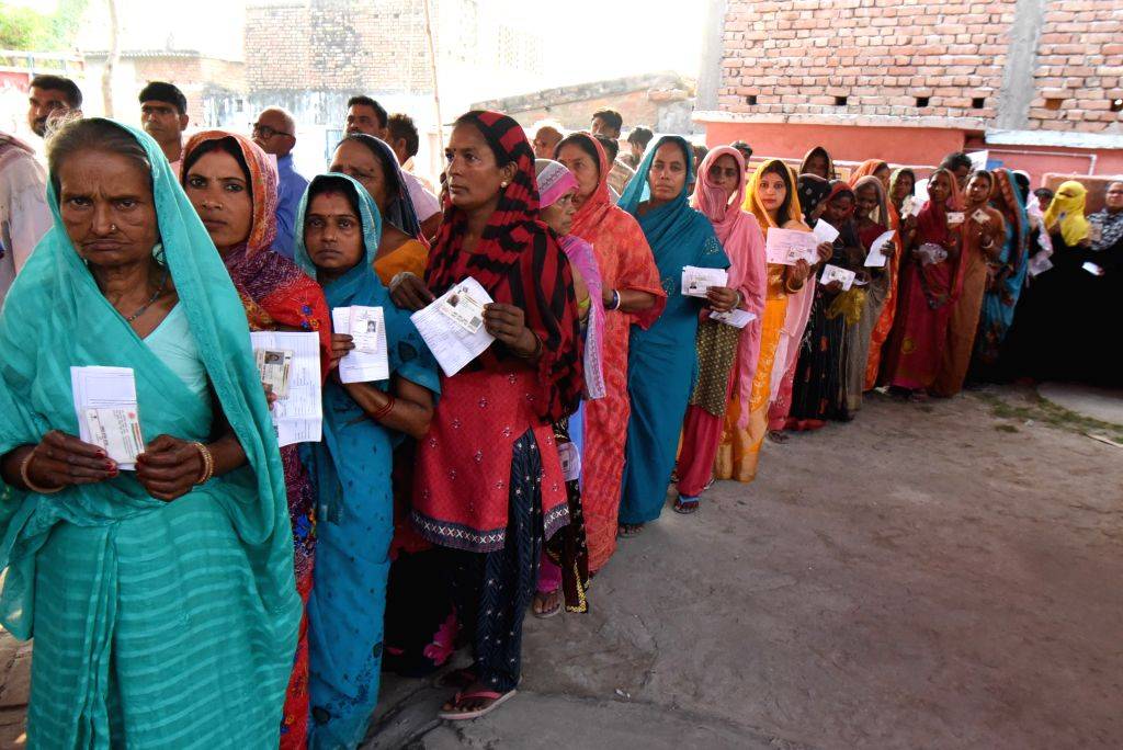 Vaishali : People cast their vote in the Sixth phase of Lok Sabha elections