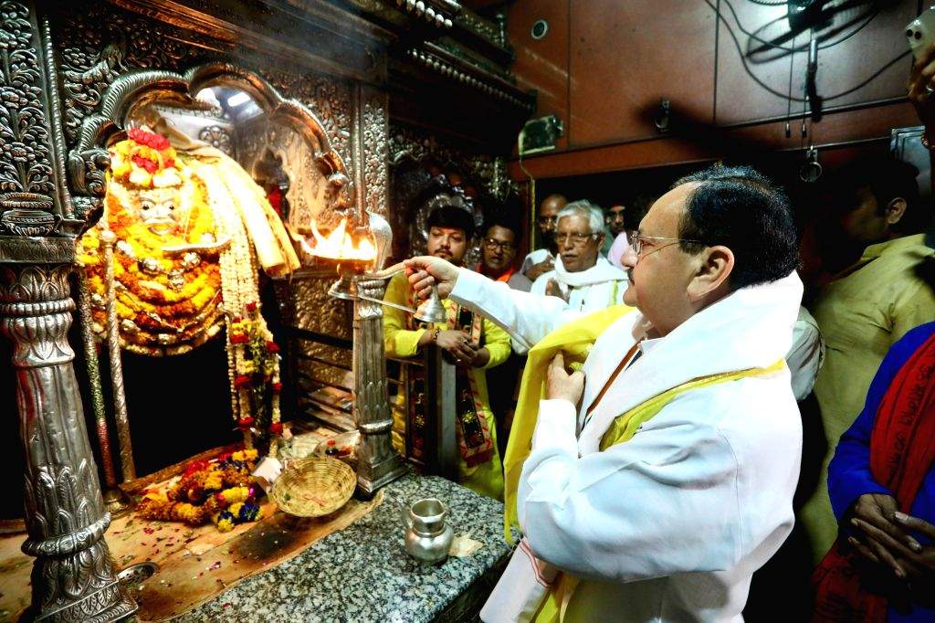 Varanasi : BJP National President JP Nadda offers prayers at Shri Kaal ...