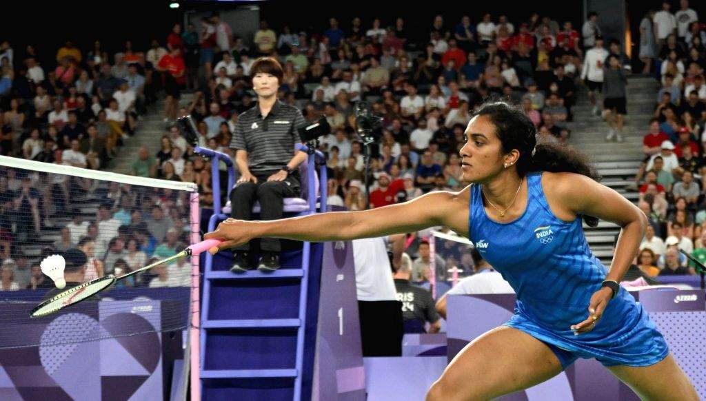 Women's singles badminton group M match during the 2024 Summer Olympics