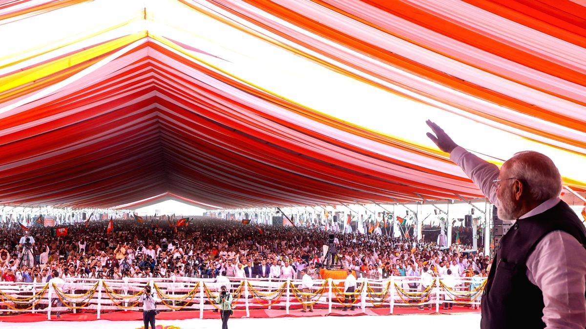 Prime Minister Narendra Modi attends the inauguration of the Ganga Expressway
