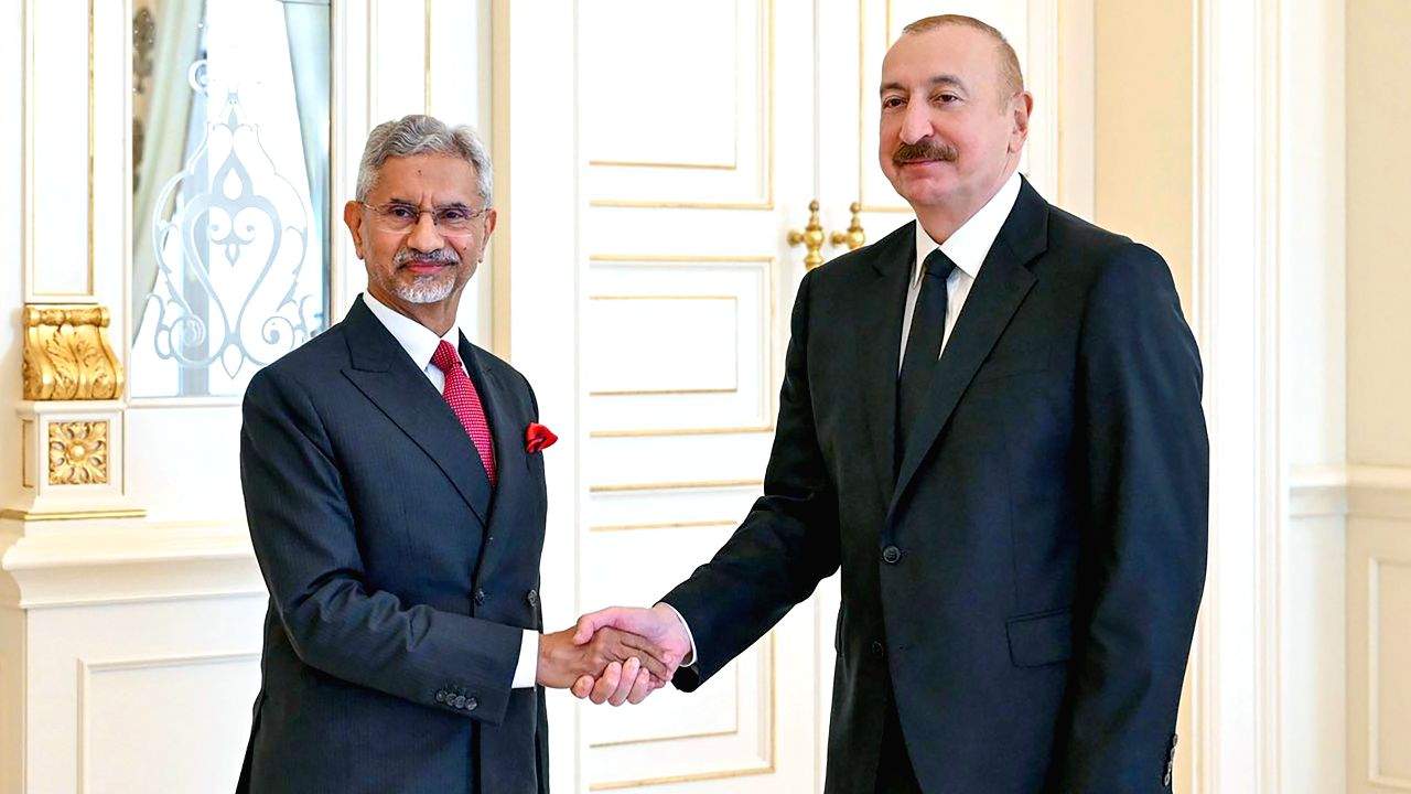  External Affairs Minister S. Jaishankar and Azerbaijan President Ilham Aliyev 