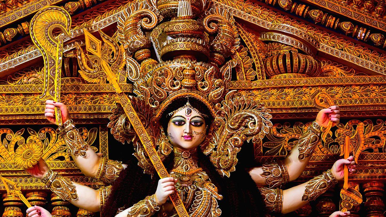 An idol of Goddess Durga 
